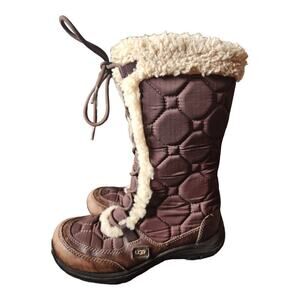 Ugg Australia Capstone lace up quilted womens boots sz. 6 warm winter shoes